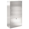 vidaXL Paketbox med lagring Silver 44 x 22 x 82 cm Rostfritt st&aring;l