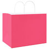 vidaXL Pappersp&aring;sar 50 st med handtag rosa 32x22x24 cm