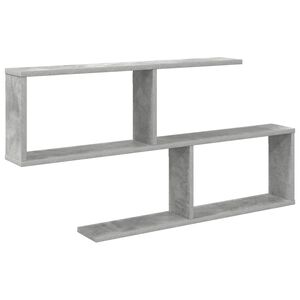vidaXL V&auml;gg hylla Betonggr&aring; 100 x 12 x 50,5 cm Konstruerat tr&auml;