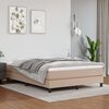 vidaXL Boxspring-s&auml;ngram cappuccino 140x190 cm konstl&auml;der