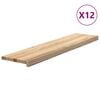 vidaXL Trappstegsmattor 12 pcs obehandlad 110x30x2 cm massiv ek