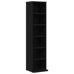 vidaXL CD-b&auml;nk svart ek 21x20x88 cm konstruerat tr&auml;