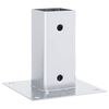 vidaXL Stolpbaser fyrkant 4 st silver 61x61 mm galvaniserat st&aring;l