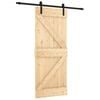 vidaXL Skjutd&ouml;rr 85 x 210 cm Massiv furutr&auml;d&ouml;rr (obehandlad)