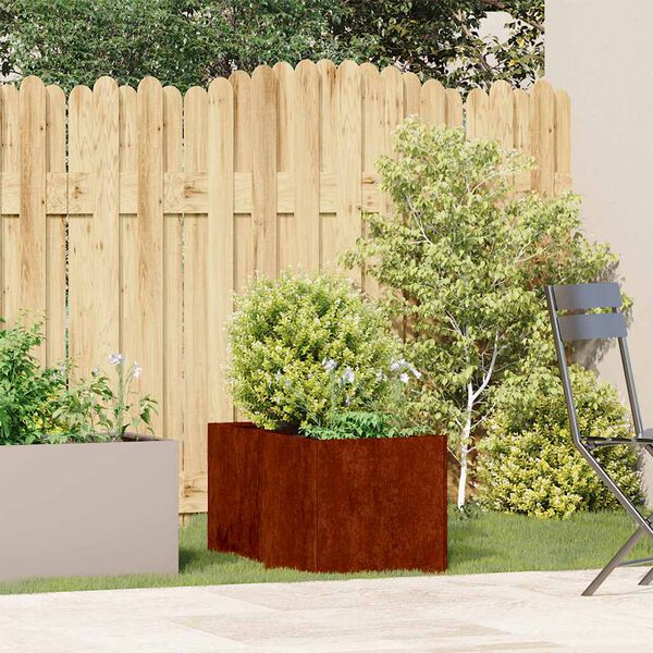 vidaXL Planteringsk&auml;rl rostig 40x80x40 cm v&auml;derbest&auml;ndigt st&aring;l