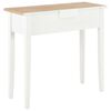 vidaXL Avlastningsbord vit 79x30x74 cm trä