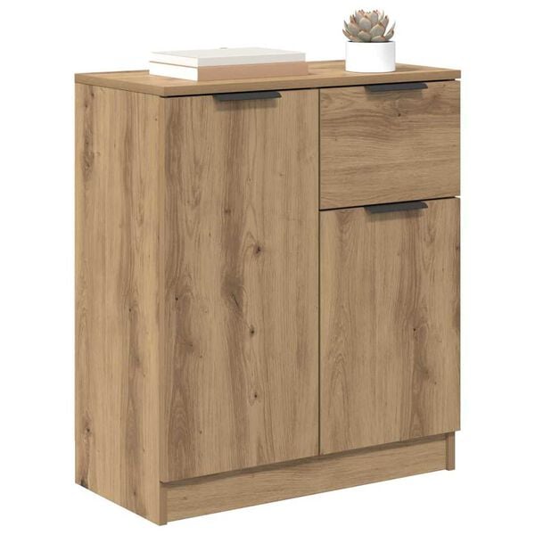 vidaXL Sideboard med l&aring;da Artisan Ek 60 x 30 x 70 cm Konstruerat tr&auml;