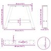 vidaXL Soffbordsben A-formade 2 st 40x(30-31) cm st&aring;l