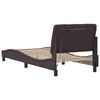 vidaXL Bed Frame with LED without Mattress Dark Brown 80x200 cm Fabric