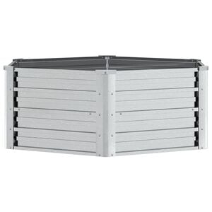 vidaXL Odlingsl&aring;da upph&ouml;jd galvaniserat st&aring;l 129x45 cm silver
