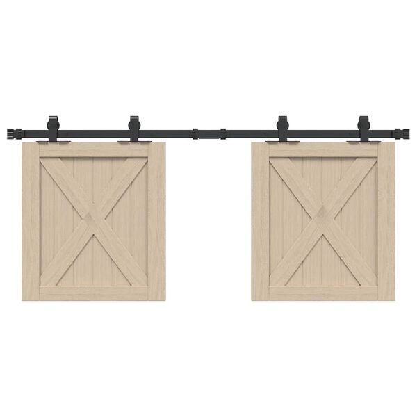 vidaXL Skjutd&ouml;rrsbeslag 122 cm kolst&aring;l