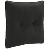vidaXL Ryggkudde PUTTEN 100% Polyester Svart 40 x 40 x 10 cm