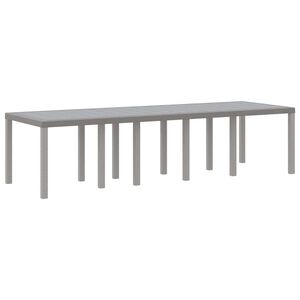 vidaXL Tr&auml;dg&aring;rdsbord Ljusgr&aring; 300 x 100 x 73 cm konstrotting