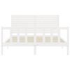 vidaXL Sängram utan madrass vit 160x200 cm massiv furu