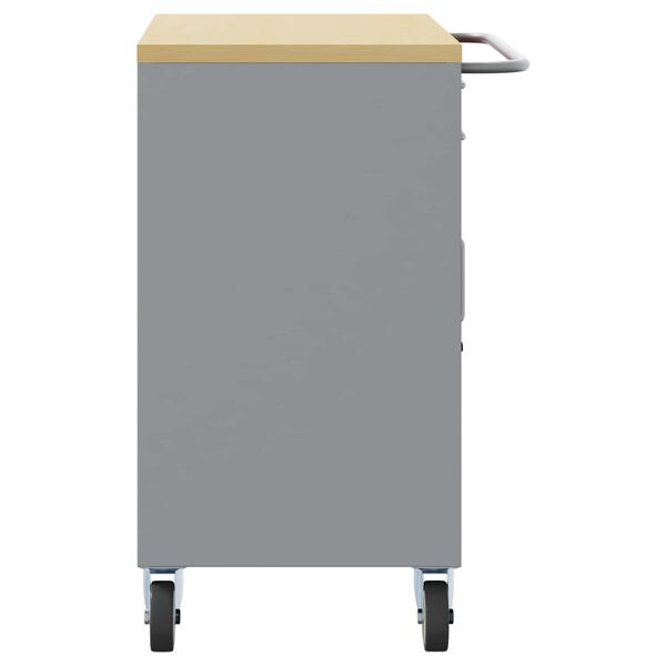 vidaXL Arbetskabinett med låda 2 pcs Svart och Grå 100 x 55 x 85 cm