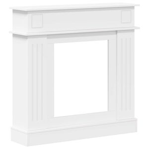 vidaXL Eldstadsram Vit 102 x 26 x 100 cm Konstruerat tr&auml;