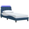 vidaXL Bed Frame without Mattress "Hanko" Blue 90x190cm Fabric