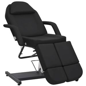 vidaXL Behandlingsstol konstl&auml;der svart 180x62x78 cm