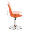 vidaXL Snurrbara matstolar 2 st orange konstl&auml;der