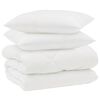 vidaXL Vinter T&auml;cke med kudde 3 st Vit Mikrofiber