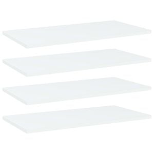 vidaXL Hyllplan 4 st vit 60x30x1,5 cm konstruerat tr&auml;