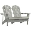 vidaXL Adirondackstol 2-sits massivt grantr&auml; gr&aring;