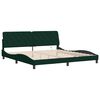 vidaXL Bed Frame with LED without Mattress Dark Green 200x200 cm Velvet