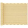 vidaXL Balkongsk&auml;rm beige 75x500 cm HDPE