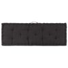 vidaXL Dyna till pallsoffa bomull 120x40x7 cm svart