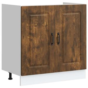 vidaXL Diskb&auml;nk undersk&aring;p r&ouml;kf&auml;rgad ek 80x46x81,5 cm konstruerat tr&auml;