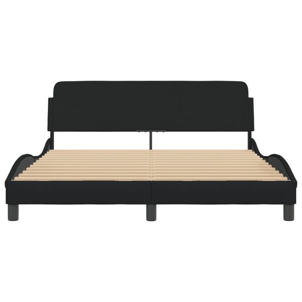 vidaXL Bed Frame "Dover" Black 160x200 cm Fabric