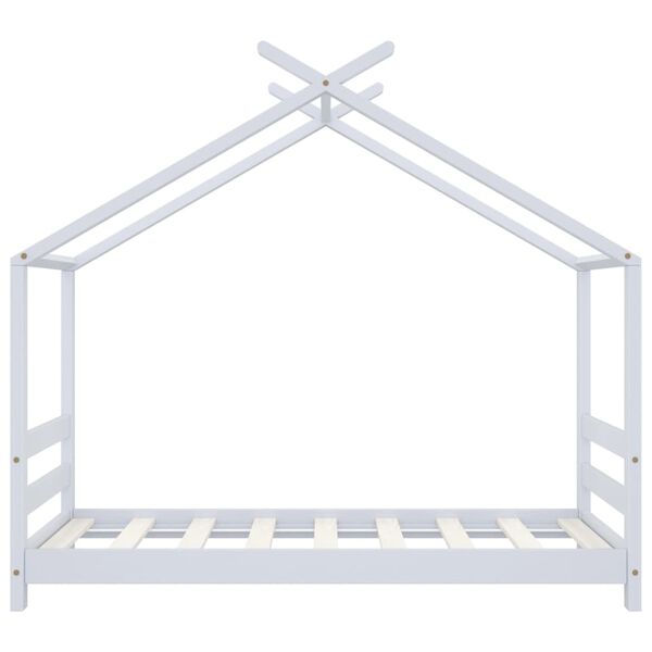 vidaXL Barnsäng vit massiv furu 70x140 cm