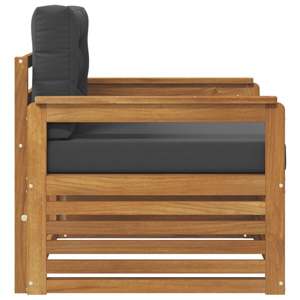 vidaXL Utomhussoffset Massivt akaciatr&auml; och polyester Naturf&auml;rg