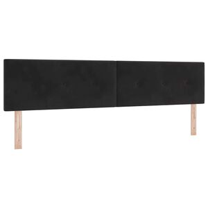 vidaXL Huvudgavel Svart 200 cm Sammet