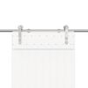 vidaXL Skjutd&ouml;rrsbeslag 200 cm rostfritt st&aring;l silver