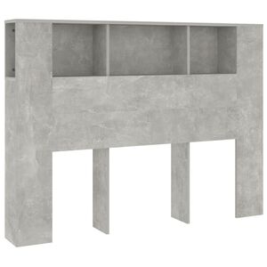 vidaXL S&auml;nggavel med f&ouml;rvaring betonggr&aring; 140x18,5x104,5 cm