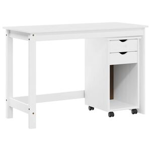 vidaXL Skrivbordsskickset 2 st Vit Massiv furu