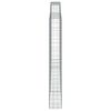 vidaXL Gabioner bågformade 5 st 400x30x220/240 cm galvaniserat järn