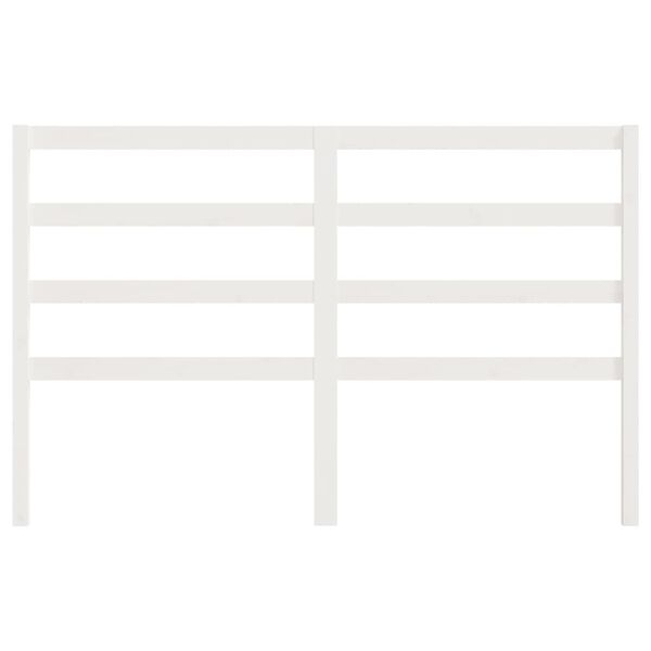 vidaXL Sänggavel vit 146x4x100 cm massiv furu