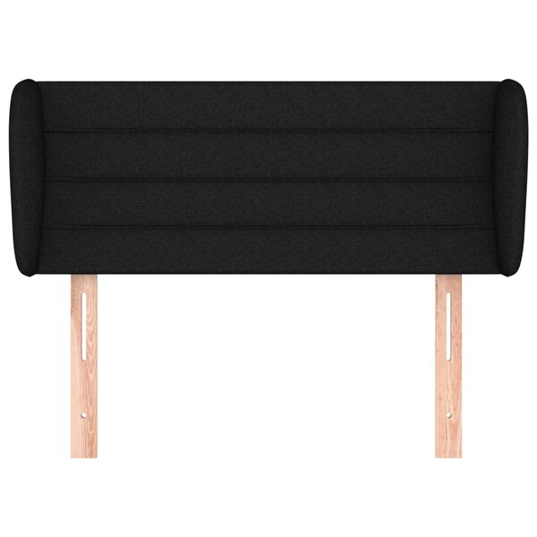 vidaXL S&auml;nggavel med kanter svart 103x23x78/88 cm tyg