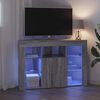 vidaXL H&ouml;rn LED TV-sk&aring;p Gr&aring; Sonoma 100x40x68cm Konstruerat tr&auml;