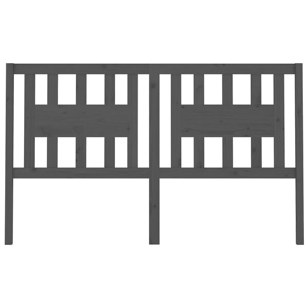 vidaXL S&auml;nggavel gr&aring; 166x4x100 cm massiv furu