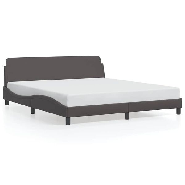 vidaXL Bed Frame "Dover" Grey 180x200 cm Faux Leather