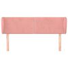 vidaXL S&auml;nggavel med kanter rosa 147x23x78/88 cm sammet