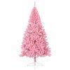 vidaXL Konstgjord F&ouml;rbelyst Julgran med 300 LED-lampor Rosa 240 cm PVC