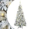 vidaXL Plast Hingad Julgran med 300 LED-lampor Vit 240 cm PE och PVC