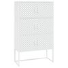 vidaXL H&ouml;gsk&aring;p vit 80x35x135 cm st&aring;l