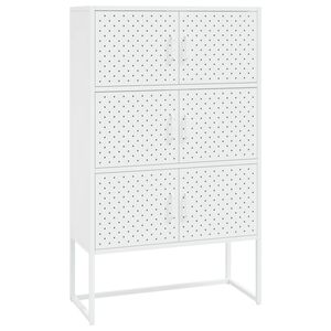 vidaXL H&ouml;gsk&aring;p vit 80x35x135 cm st&aring;l