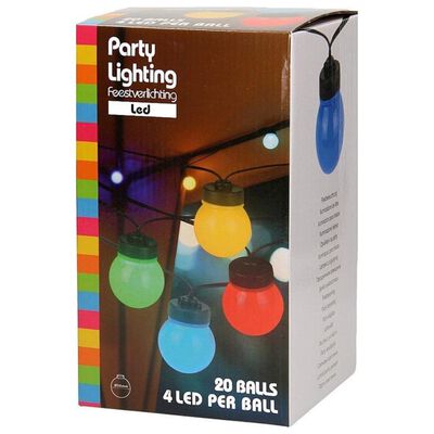 ProGarden Partyslinga med 20 LED flerfärgad 12 V