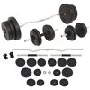 vidaXL Skivst&aring;ng och hantlar set 60 kg